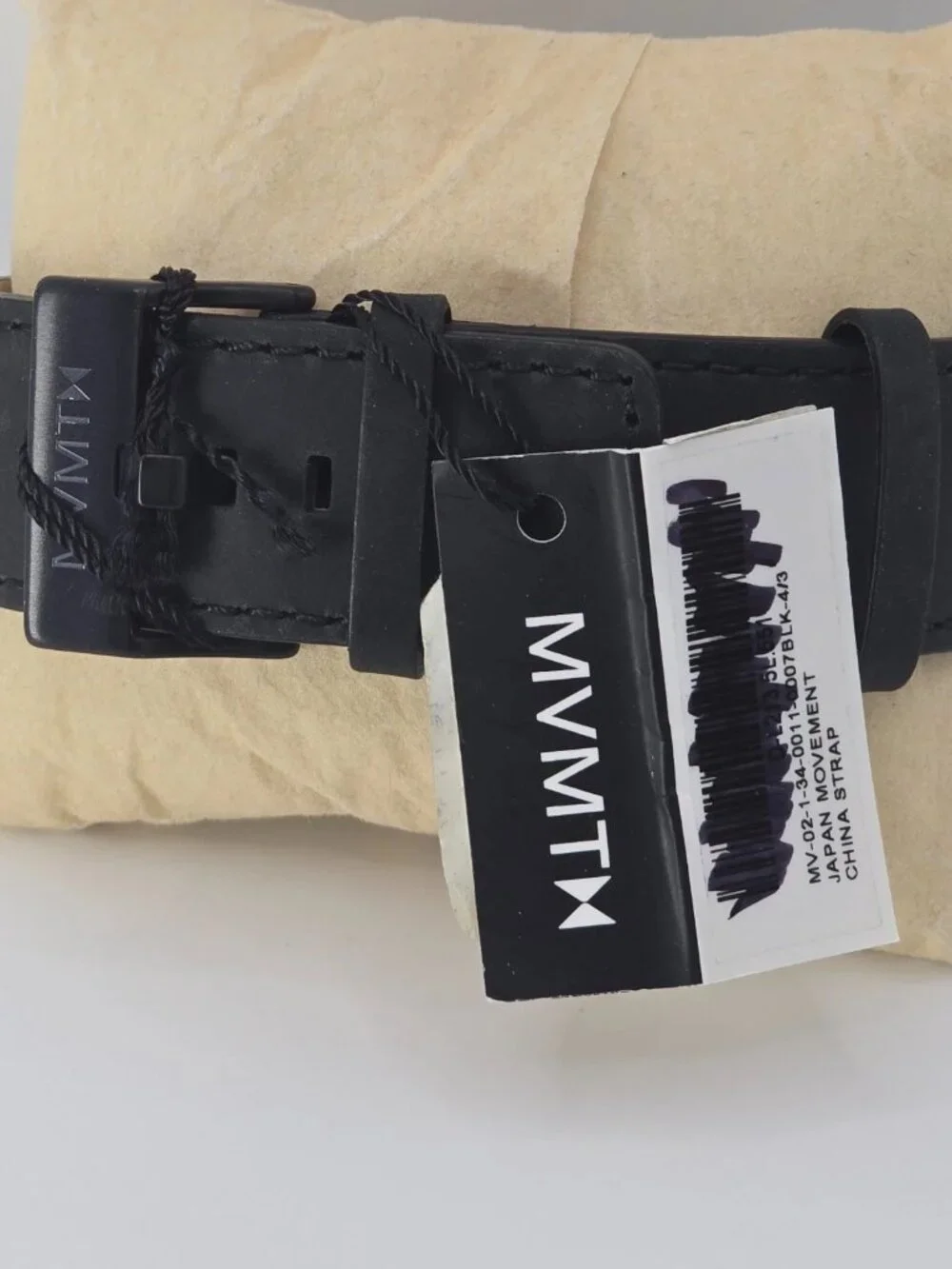 MVMT Classic Men's Black Leather Strap Watch